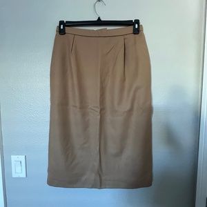 Pendleton Tan Wool Midi Skirt
